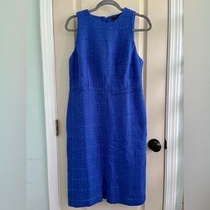 Ann Taylor Tweed Front Slit Sheath Dress 8P